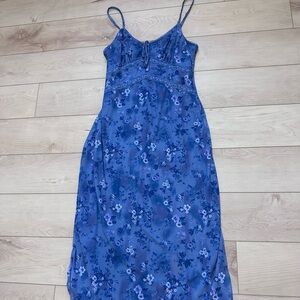 Chic Blue Floral Maxi Dress